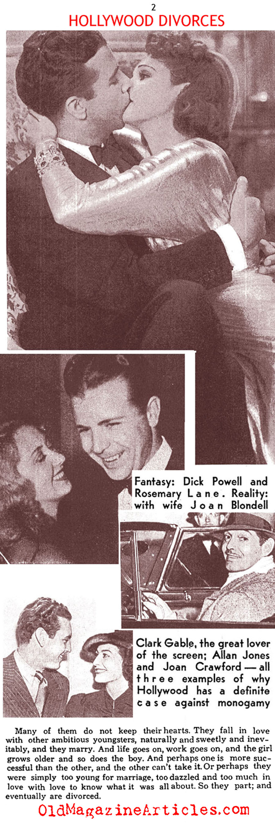 Hollywood's Case Against Monogamy (Photoplay Magazine, 1938)